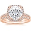 14KR Moissanite Odessa Diamond Ring (1/5 ct. tw.) with Sonora Diamond Ring (1/8 ct. tw.), smalltop view