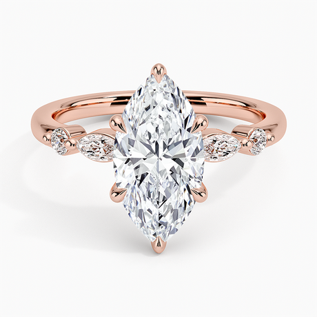 14K Rose Gold Versailles One-Quarter Coverage Diamond Ring