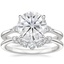 18KW Moissanite Aria Contoured Diamond Bridal Set, smalltop view