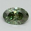 1.22 Ct. Fancy Vivid Green Oval Lab Grown Diamond