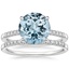 18KW Aquamarine Petite Viviana Diamond Bridal Set (1/4 ct. tw.), smalltop view