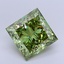 5.04 Ct. Fancy Vivid  Green Princess Lab Grown Diamond