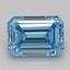 0.51 Ct. Fancy Vivid Blue Emerald Lab Grown Diamond