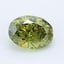 1.27 Ct. Fancy Vivid Green Oval Lab Grown Diamond