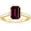 18K Yellow Gold Luna 2mm Bezel Ring, smalltop view