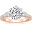 14K Rose Gold Gramercy Three Stone Diamond Ring (3/4 ct. tw.), smalltop view