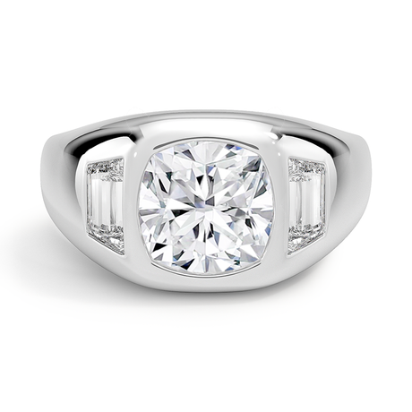 Sloane Three Stone Trapezoid Dome Diamond Ring (1/2 ct. tw.)