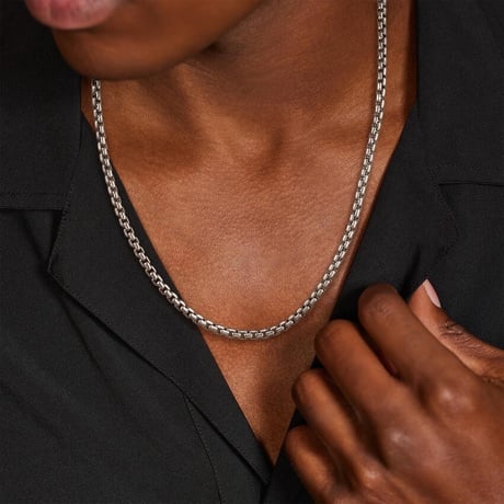 Riley Solid Rounded Box Chain Necklace (3.95mm)