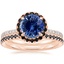 14K Rose Gold Waverly Diamond Ring with Black Diamond Accents with Luxe Ballad Black Diamond Ring