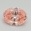 2.50 Ct. Fancy Vivid Pink Oval Lab Grown Diamond