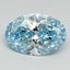 2.40 Ct. Fancy Vivid Blue Oval Lab Grown Diamond