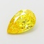 1.13 Ct. Fancy Vivid  Yellow Pear Lab Grown Diamond