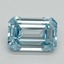1.15 Ct. Fancy Intense Blue Emerald Lab Grown Diamond
