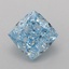1.09 Ct. Fancy Vivid Blue Cushion Lab Grown Diamond