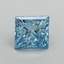 1.04 Ct. Fancy Vivid Blue Princess Lab Grown Diamond