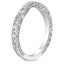 18K White Gold Delicate Antique Scroll Contoured Diamond Ring, smallside view