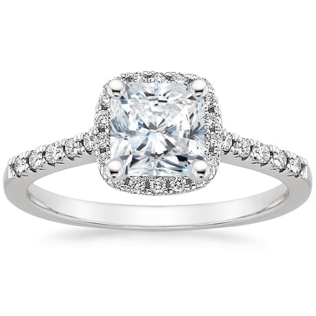 18K White Gold Odessa Diamond Ring (1/5 ct. tw.) with Sonora Diamond Ring (1/8 ct. tw.)
