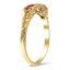The Amberley Ring, smalltop view on a hand