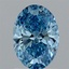 1.36 Ct. Fancy Vivid Blue Oval Lab Grown Diamond