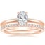 14K Rose Gold Petite Elodie Ring with Luxe Ballad Diamond Ring