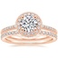 14K Rose Gold Audra Diamond Ring with Ballad Eternity Diamond Ring (1/3 ct. tw.)