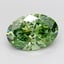 1.84 Ct. Fancy Vivid Green Oval Lab Grown Diamond