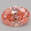 2.05 Ct. Fancy Vivid Pink Oval Lab Grown Diamond