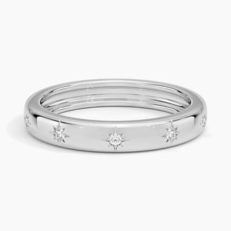 Evening Star Eternity 3mm Diamond Ring in Platinum