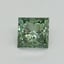 1.01 Ct. Fancy Vivid Pacific Green Princess Lab Grown Diamond