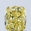 1.06 Ct. Fancy Vivid Yellow Cushion Lab Grown Diamond