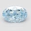 3.04 Ct. Fancy Vivid Blue Oval Lab Grown Diamond