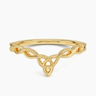 Celtic Knot Contoured Ring in 18K Yellow Gold