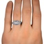The Davin Ring, smallzoomed in top view on a hand