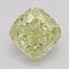 0.74 Ct. Fancy Yellow Cushion Diamond