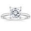 18K White Gold Freesia 2mm Solitaire Ring, smalltop view