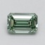 1.00 Ct. Fancy Vivid Pacific Green Emerald Lab Grown Diamond