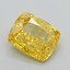 1.22 Ct. Fancy Vivid  Yellow Cushion Lab Grown Diamond