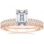 14K Rose Gold Luxe Perfect Fit Diamond Ring (1/4 ct. tw.) with Luxe Sia Diamond Open Ring (1/5 ct. tw.)