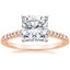 14K Rose Gold Sonora Diamond Ring, smalltop view