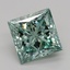 3.05 Ct. Fancy Vivid Green Princess Lab Grown Diamond