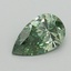 0.87 Ct. Fancy Vivid Green Pear Lab Grown Diamond