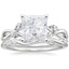 18KW Moissanite Willow Diamond Ring (1/8 ct. tw.) with Winding Willow Diamond Ring (1/8 ct. tw.), smalltop view