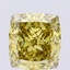 5.53 Ct. Fancy Vivid Yellow Cushion Lab Grown Diamond