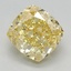 2.47 Ct. Fancy Intense Yellow Cushion Lab Grown Diamond