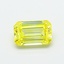 0.74 Ct. Fancy Vivid Yellow Emerald Lab Grown Diamond