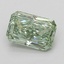 1.10 Ct. Fancy Vivid Green Radiant Lab Grown Diamond