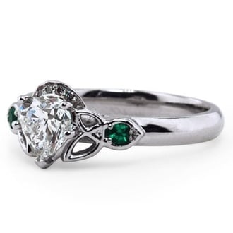 Custom Custom Claddagh with Emerald Accents
