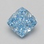 1.09 Ct. Fancy Vivid Blue Cushion Lab Grown Diamond