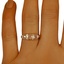 The Fabiana Ring, smalltop view on a hand
