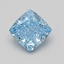 0.98 Ct. Fancy Vivid Blue Cushion Lab Grown Diamond